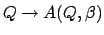 $Q\rightarrow A(Q,\beta)$